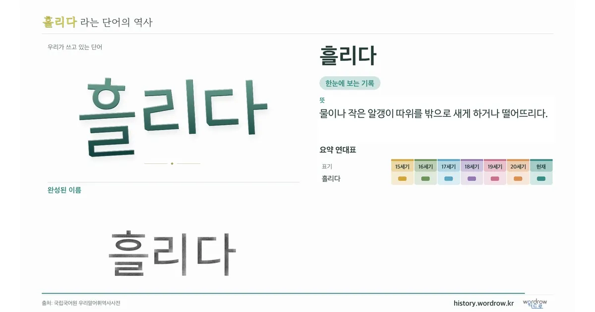 흘리다 대표 이미지