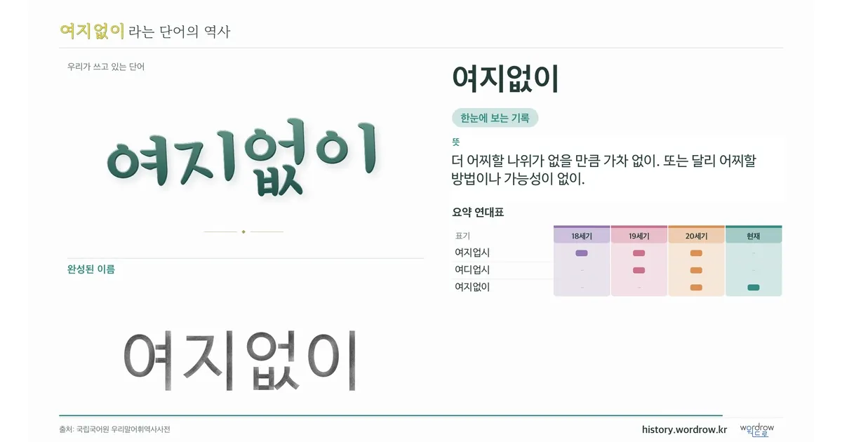 여지없이 대표 이미지