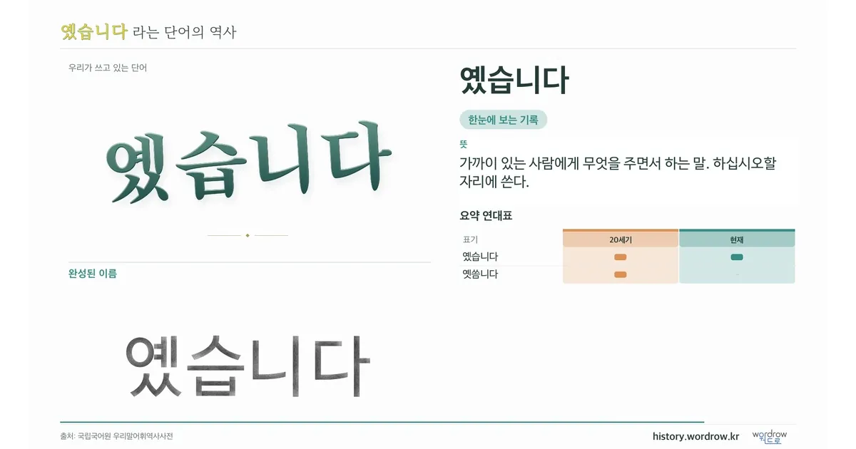 옜습니다 대표 이미지