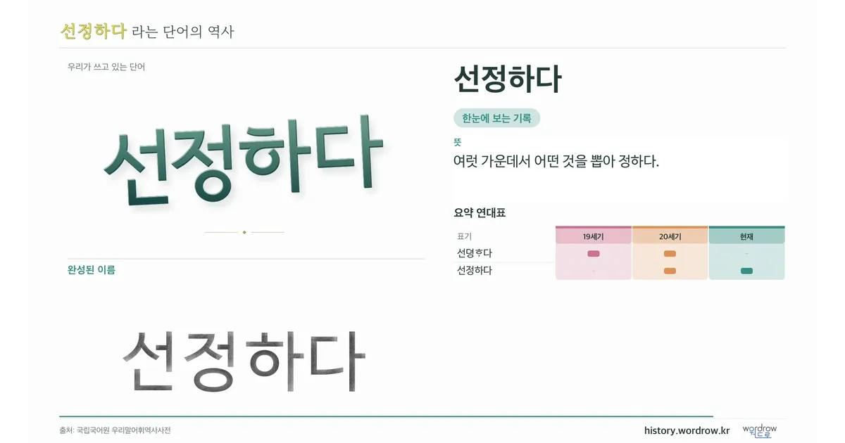 선정하다 대표 이미지
