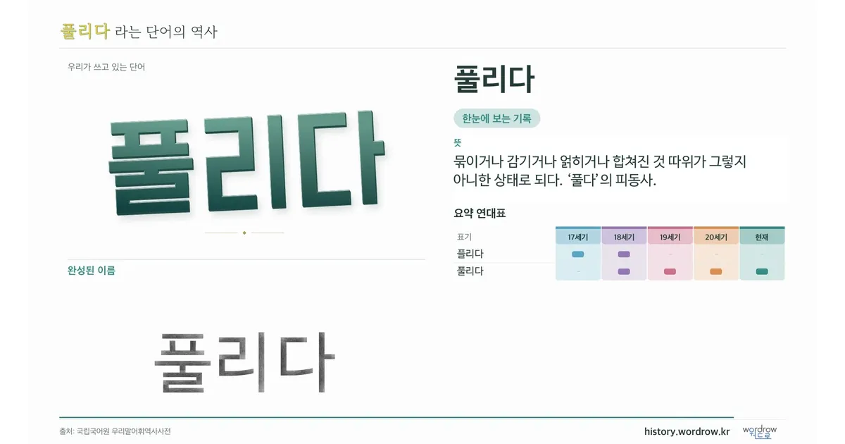 풀리다 대표 이미지
