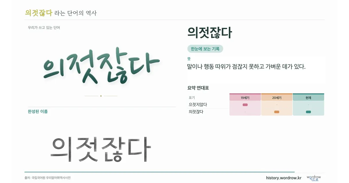 의젓잖다 대표 이미지