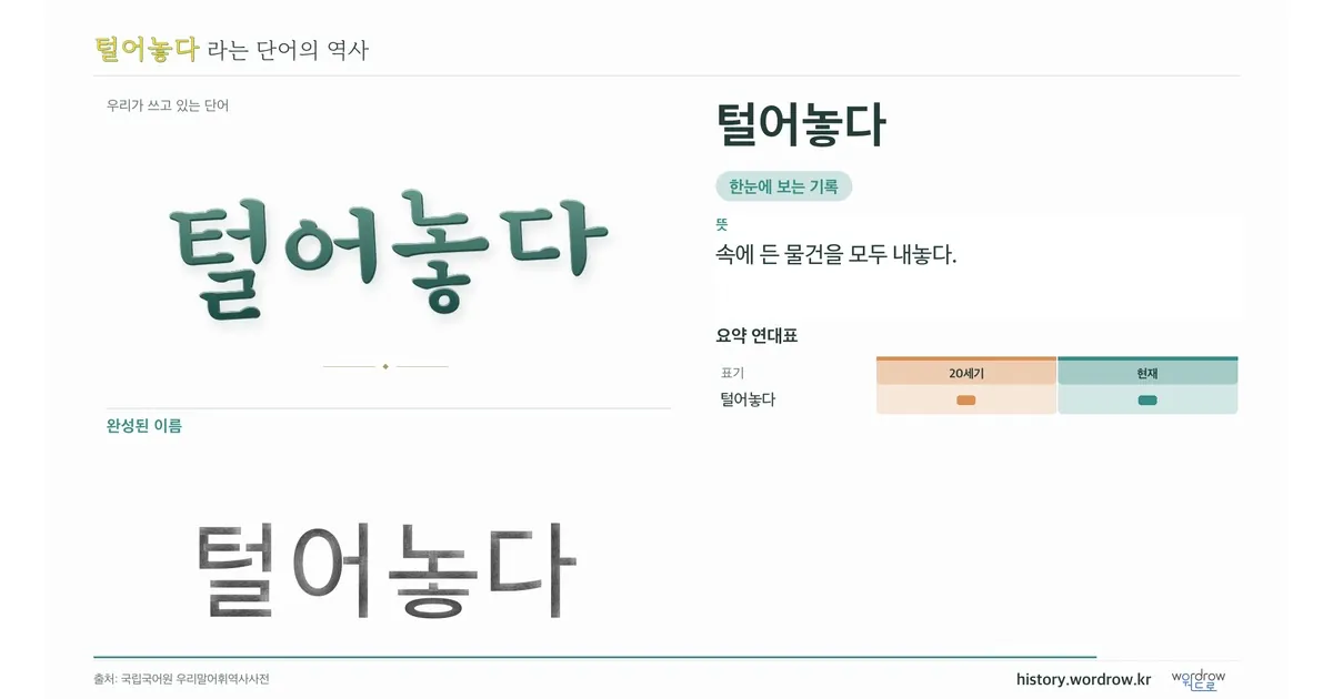털어놓다 대표 이미지