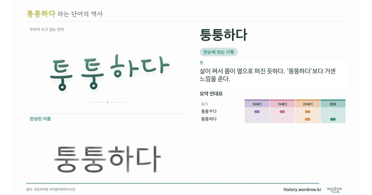 퉁퉁하다 대표 이미지