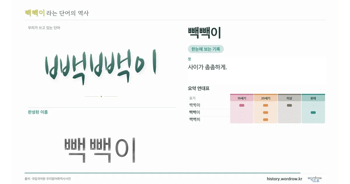 빽빽이 대표 이미지