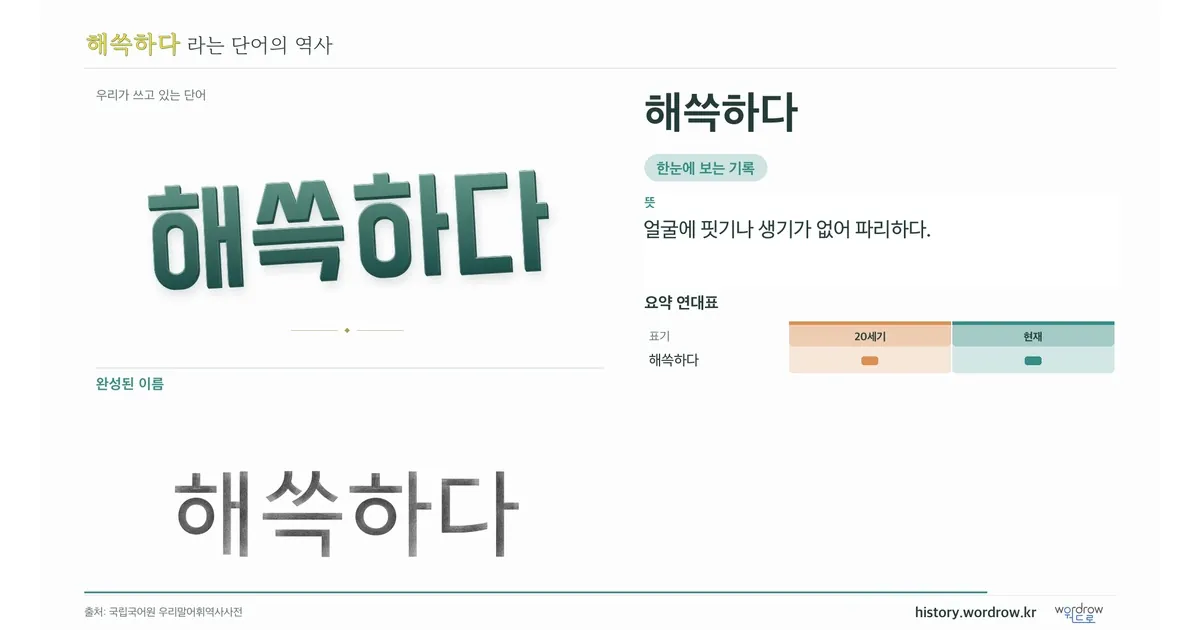 해쓱하다 대표 이미지