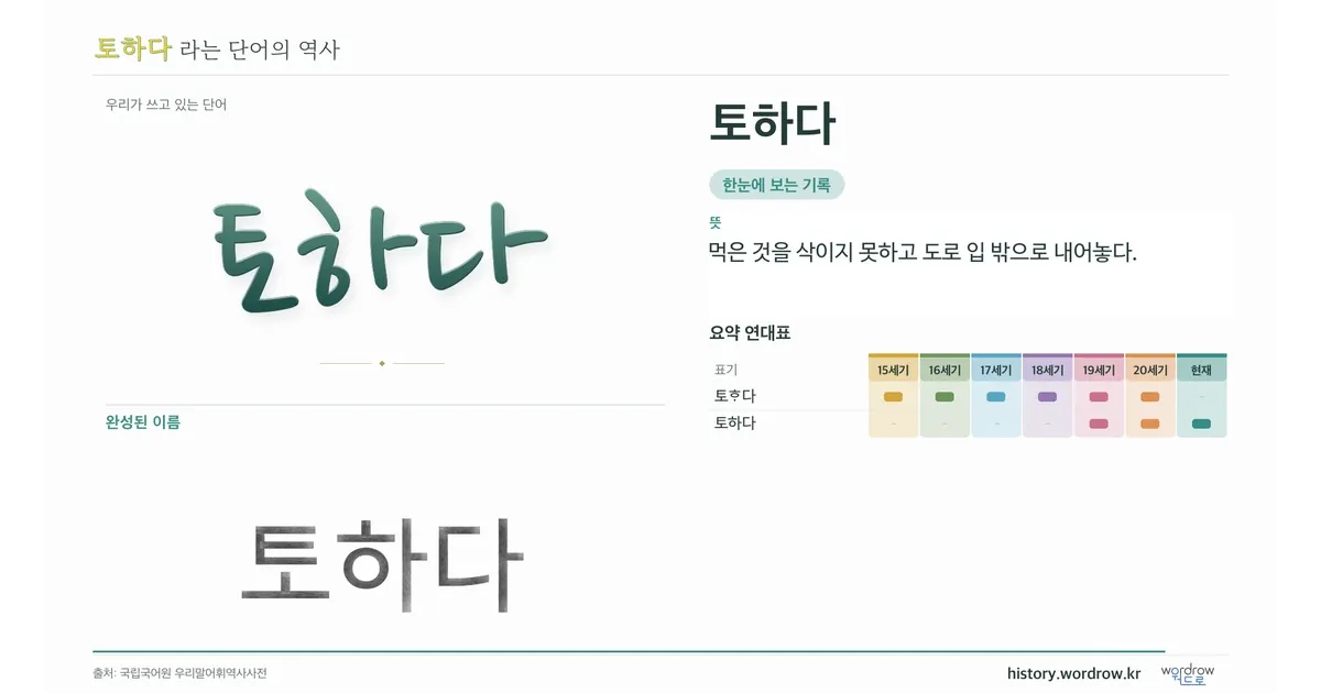 토하다 대표 이미지