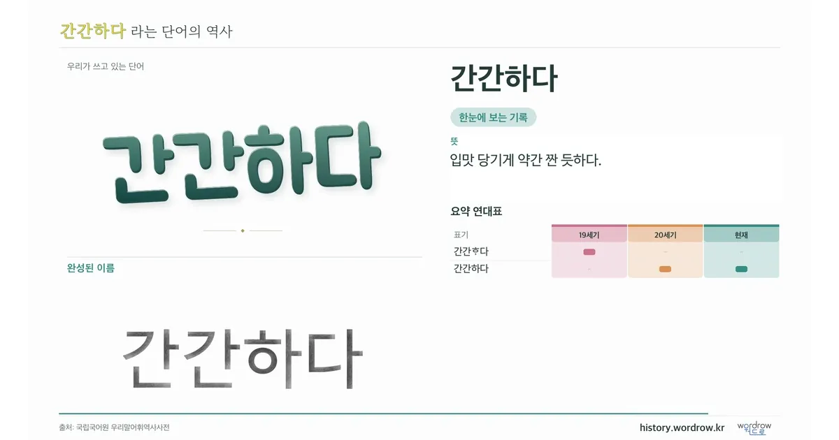 간간하다 대표 이미지