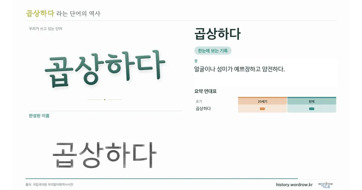 곱상하다 대표 이미지