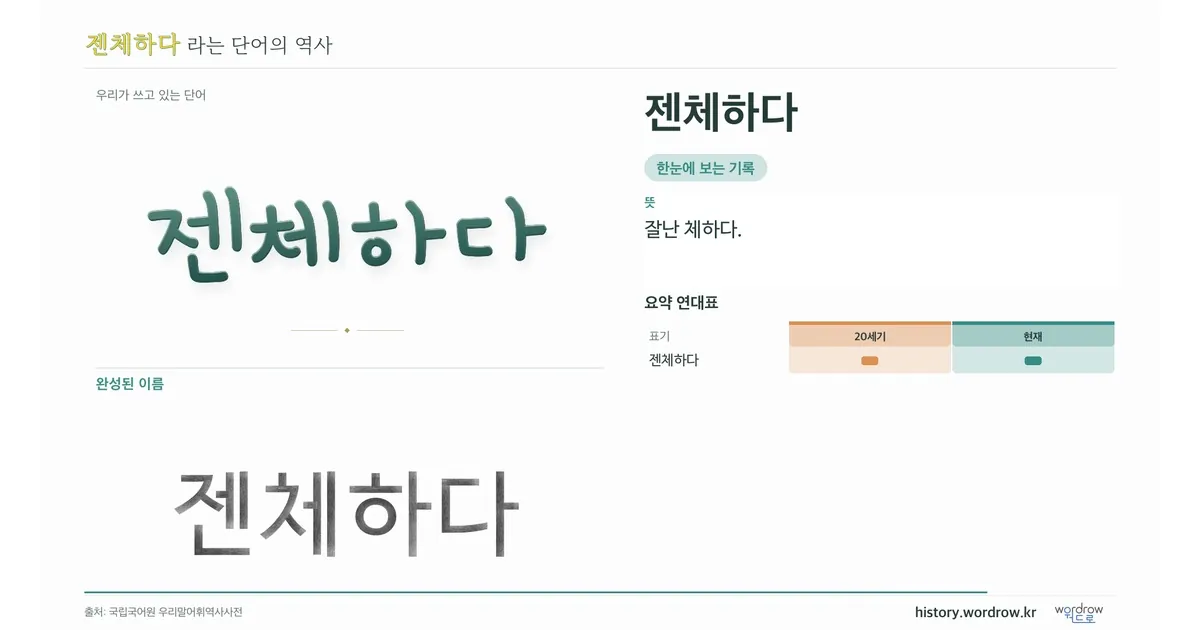 젠체하다 대표 이미지