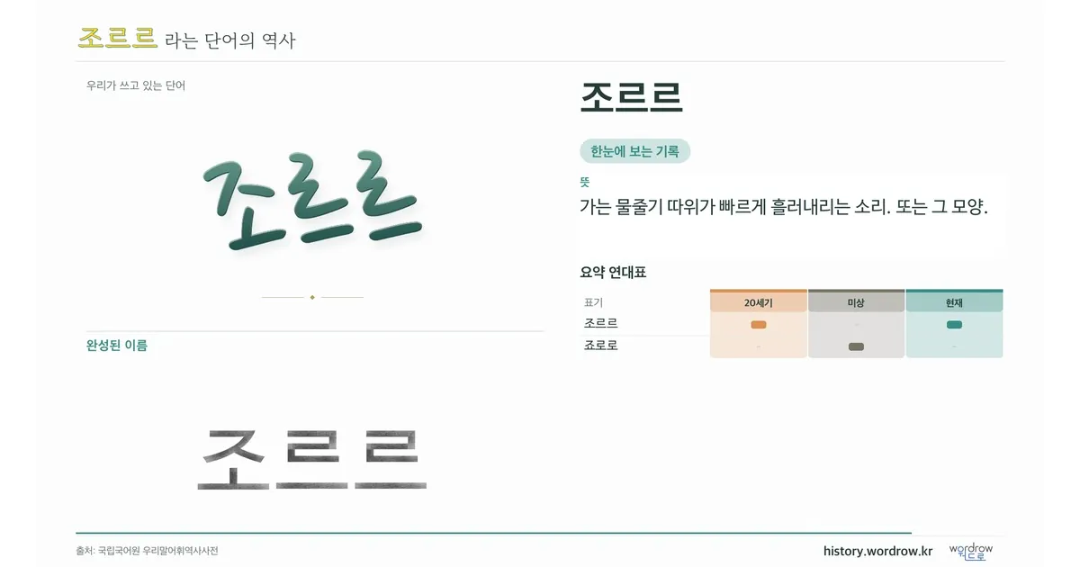 조르르 대표 이미지