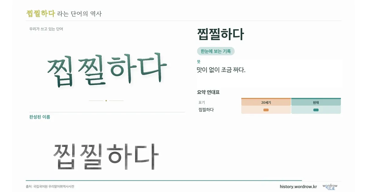 찝찔하다 대표 이미지