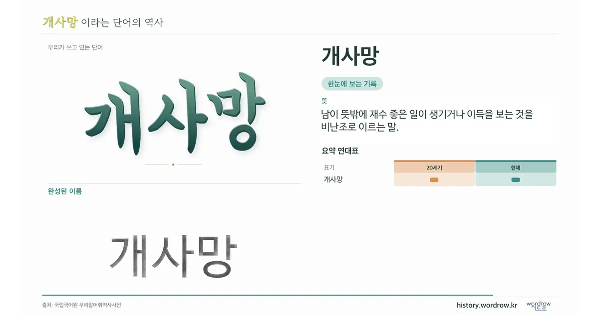 개사망 대표 이미지