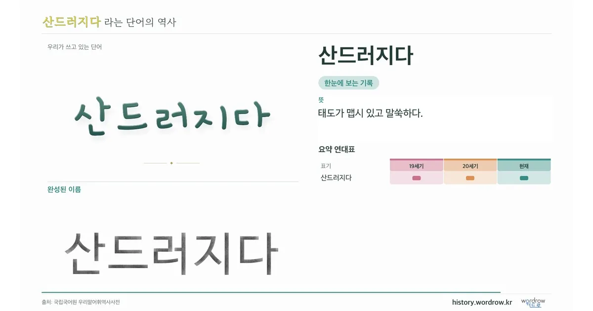 산드러지다 대표 이미지