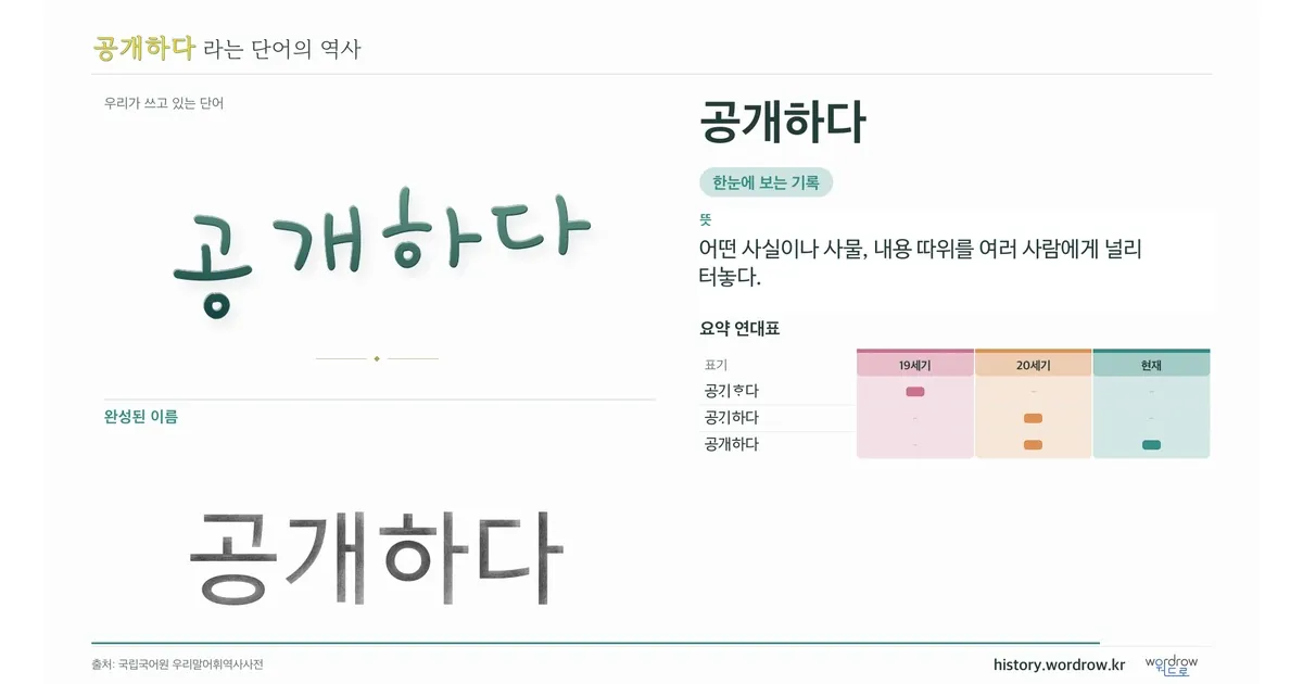 공개하다 대표 이미지