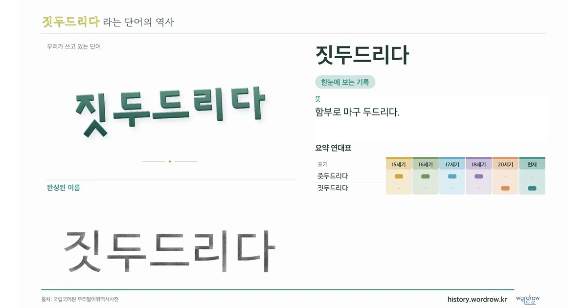 짓두드리다 대표 이미지
