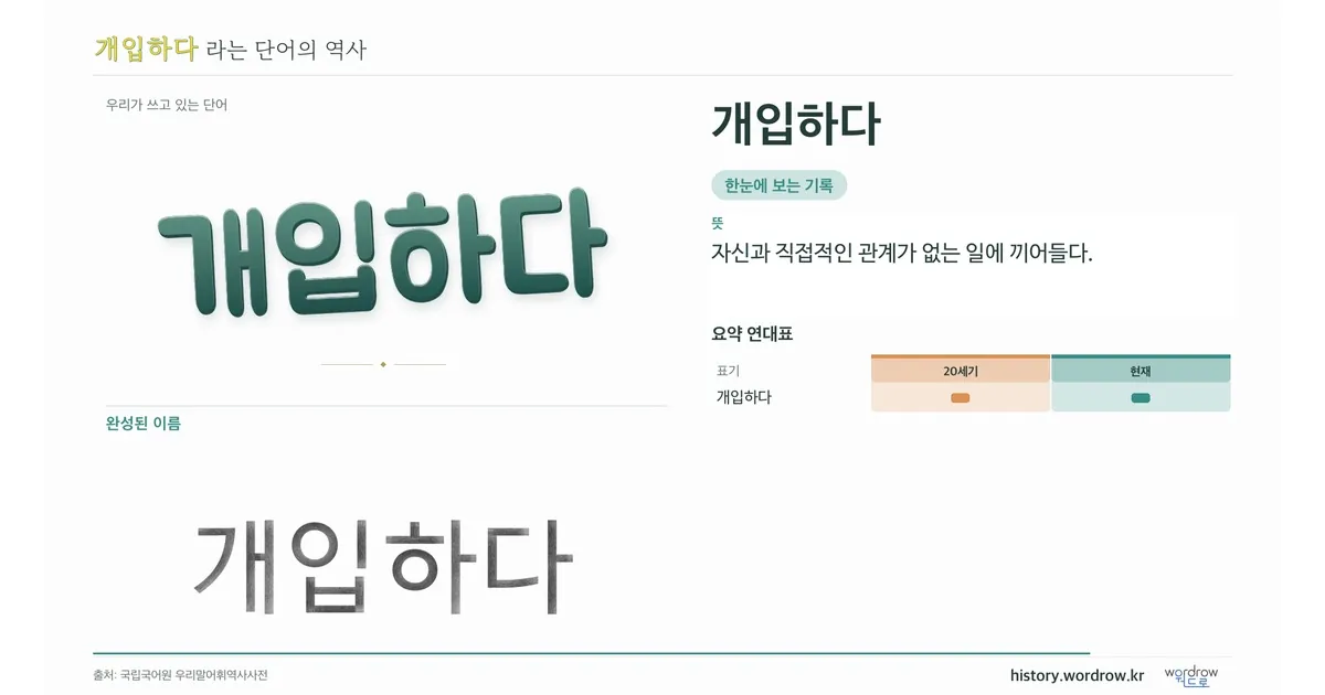 개입하다 대표 이미지