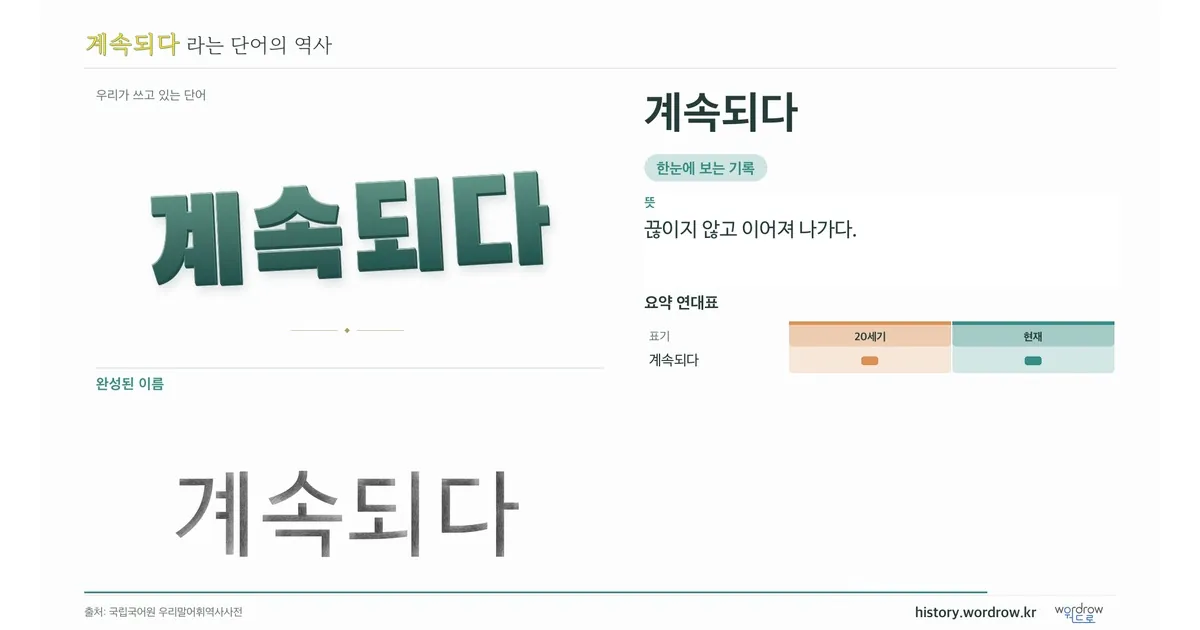 계속되다 대표 이미지