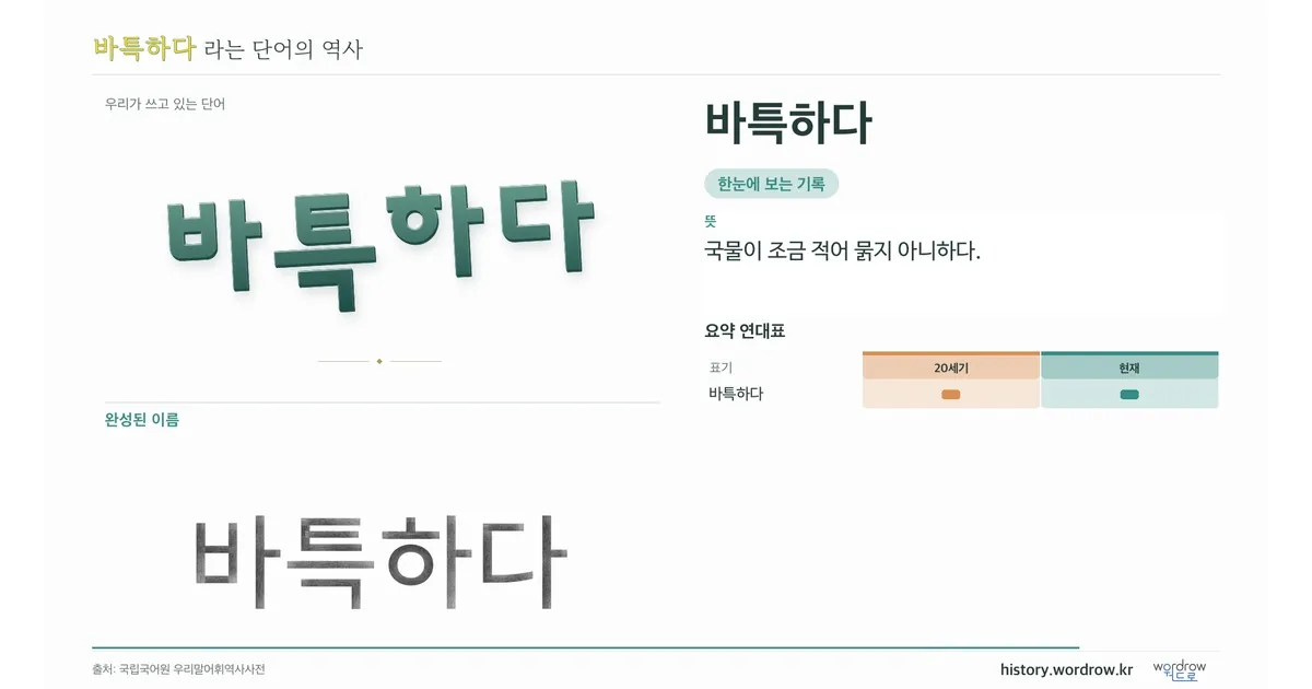 바특하다 대표 이미지
