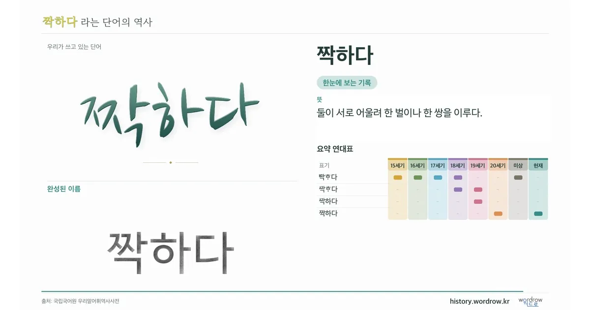 짝하다 대표 이미지
