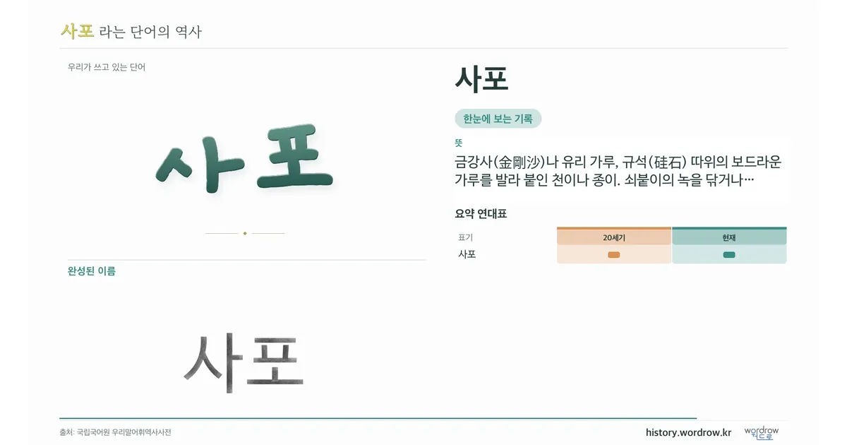 사포 대표 이미지