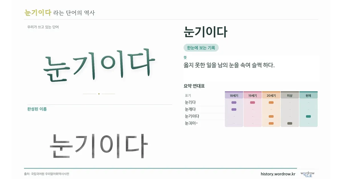 눈기이다 대표 이미지