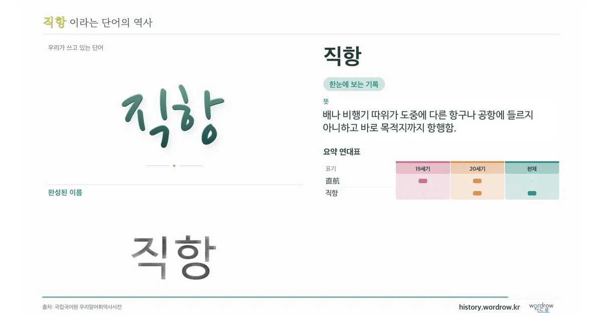 직항 대표 이미지