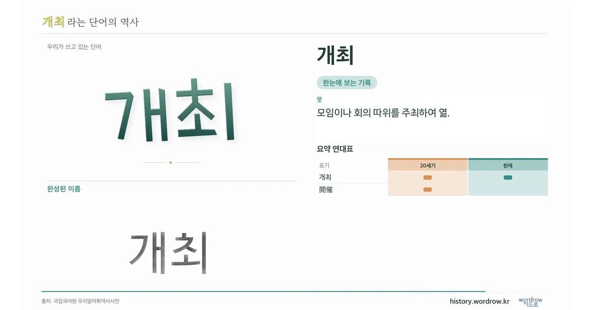 개최 대표 이미지