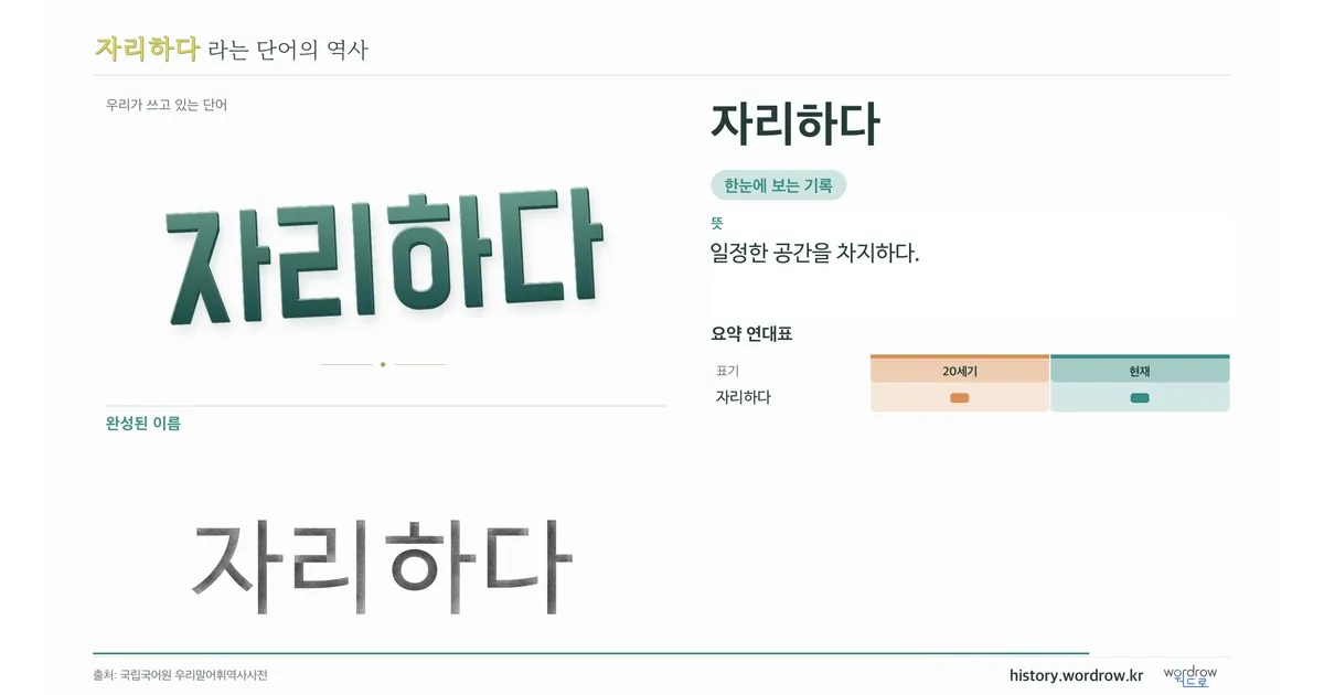 자리하다 대표 이미지