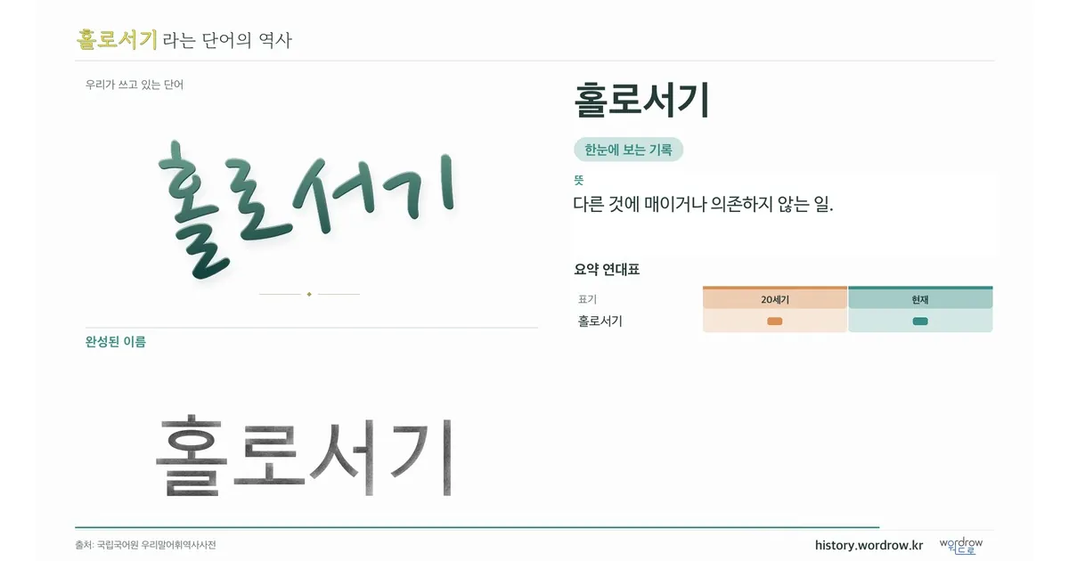 홀로서기 대표 이미지