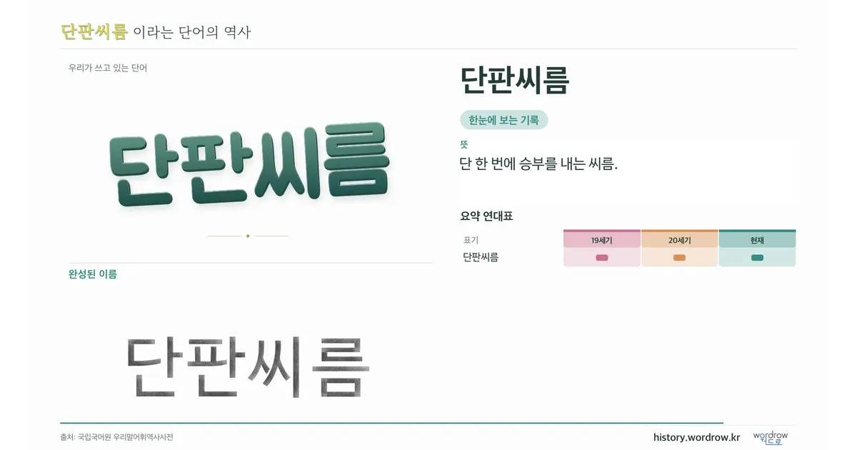 단판씨름 대표 이미지