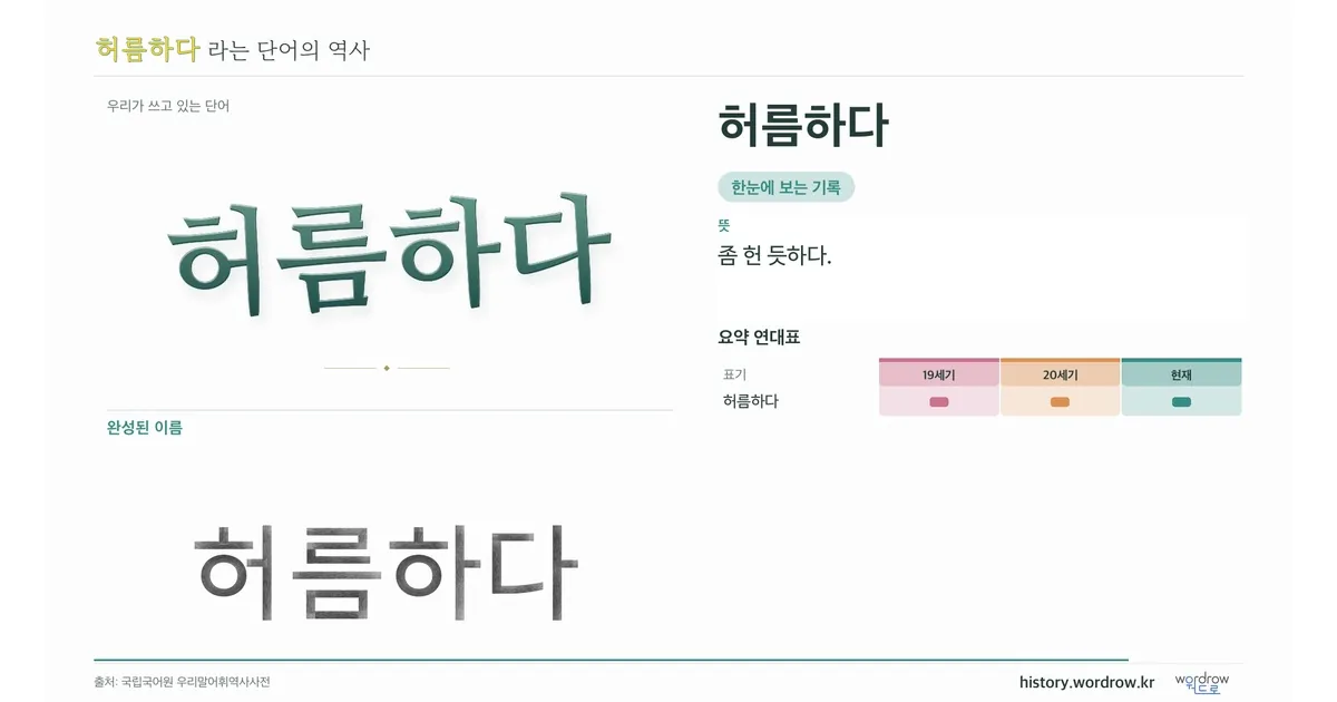 허름하다 대표 이미지