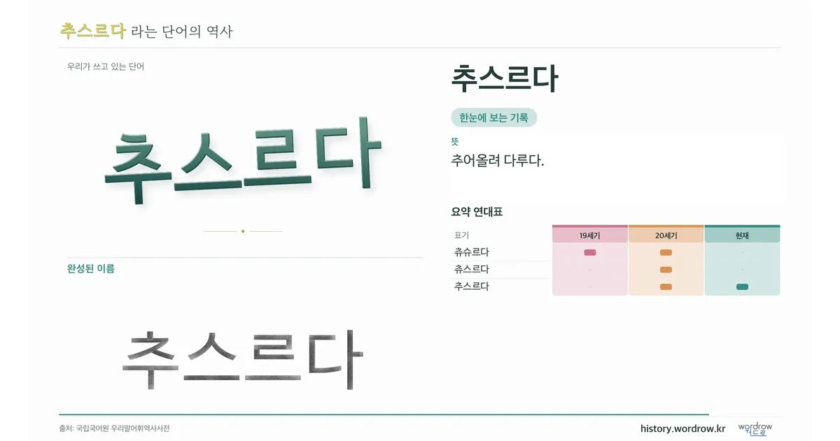 추스르다 대표 이미지