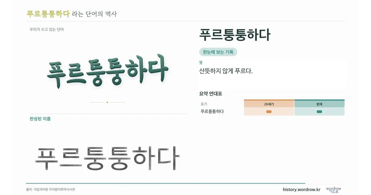 푸르퉁퉁하다 대표 이미지