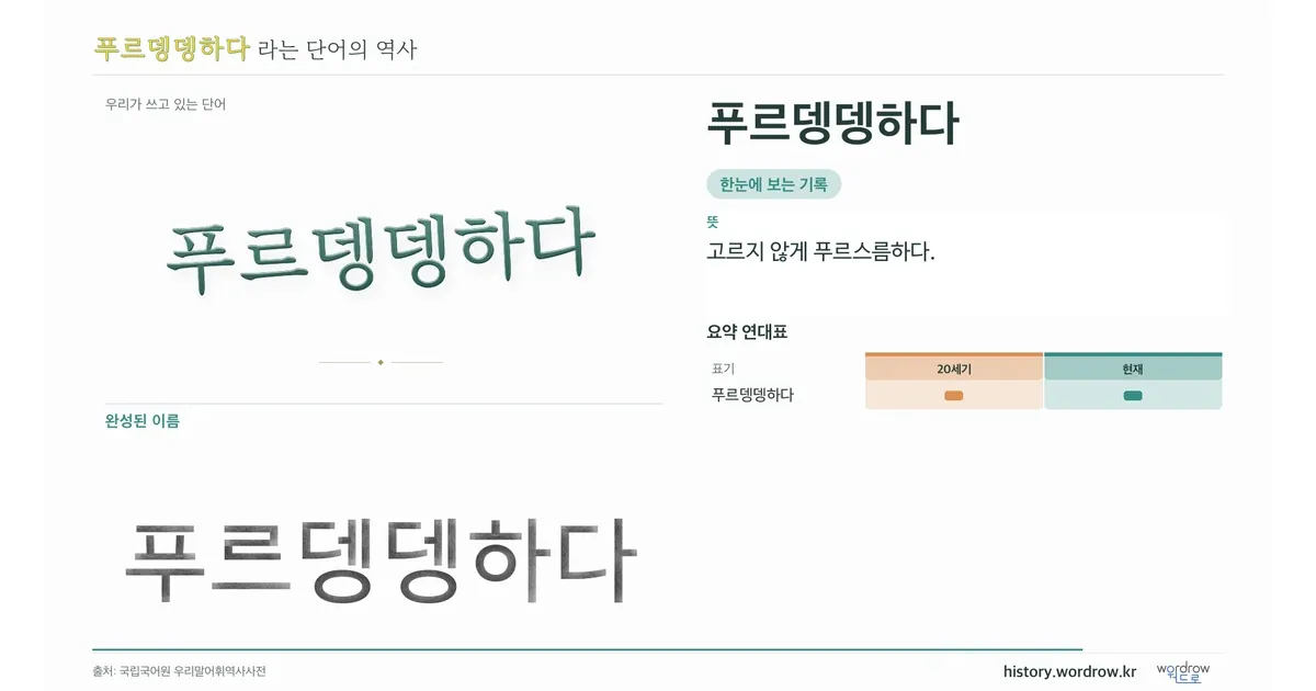 푸르뎅뎅하다 대표 이미지