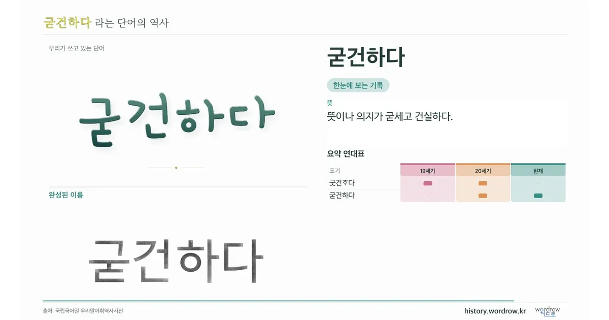 굳건하다 대표 이미지