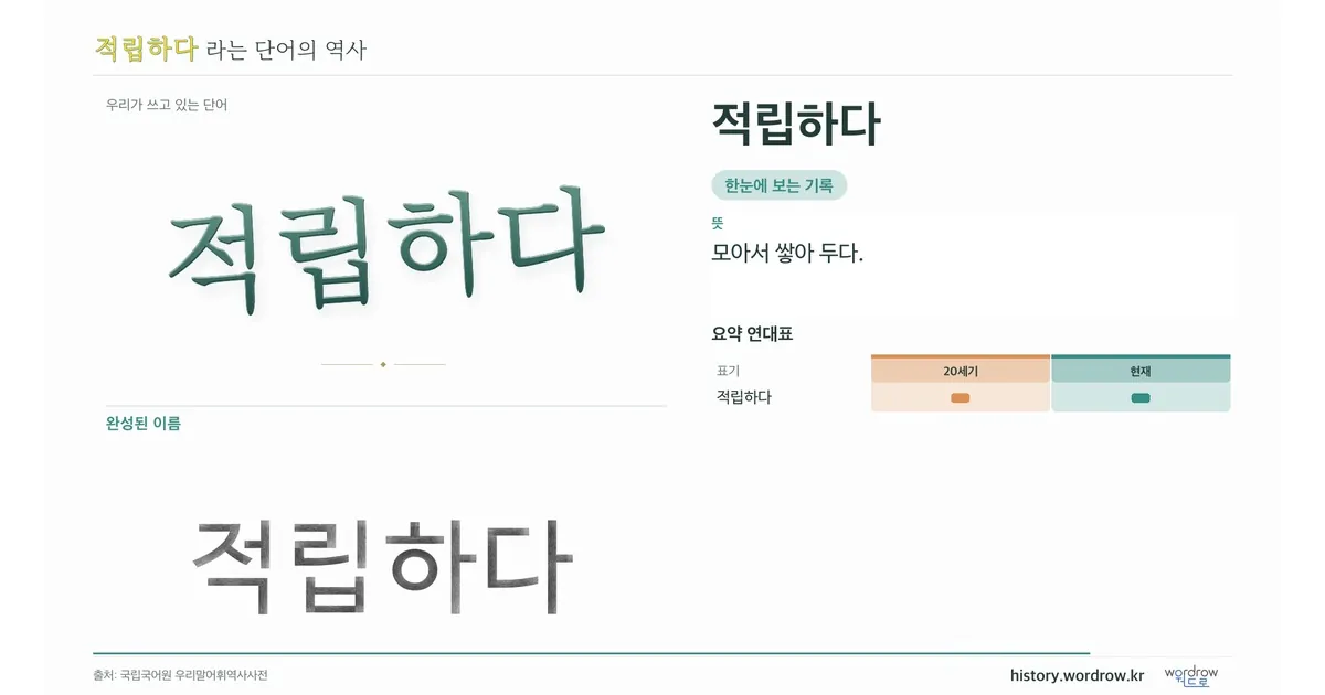 적립하다 대표 이미지