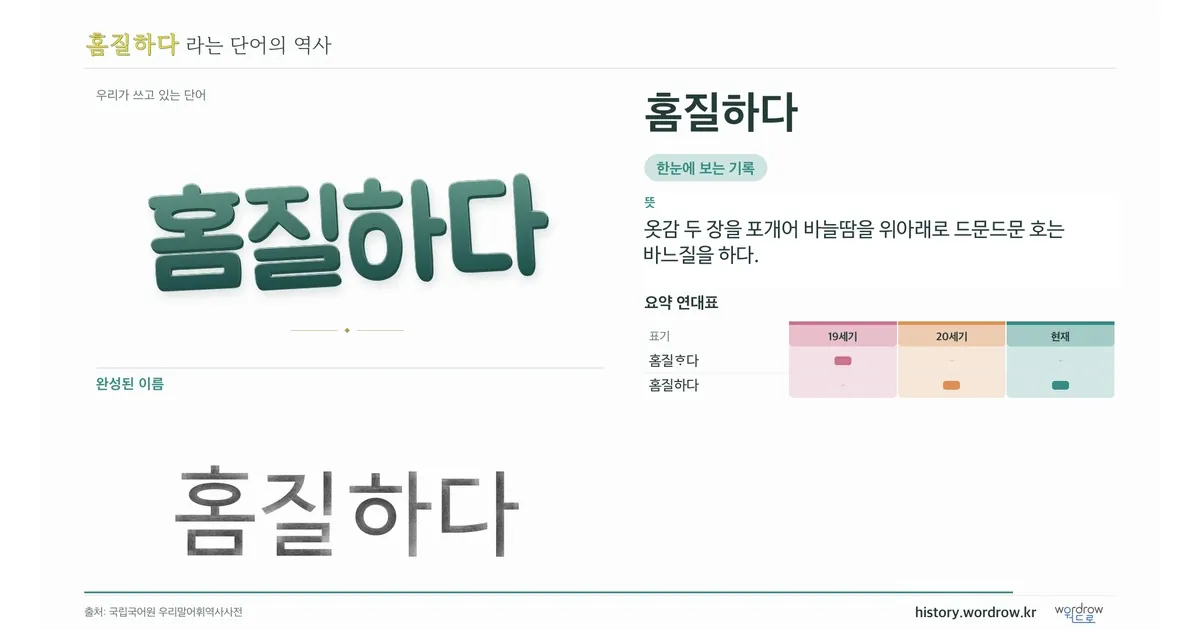 홈질하다 대표 이미지