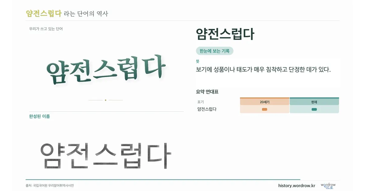얌전스럽다 대표 이미지