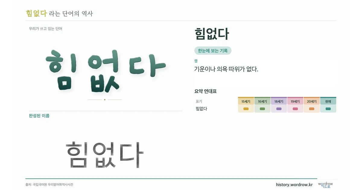 힘없다 대표 이미지