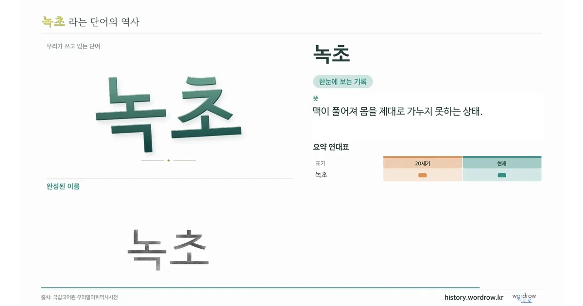 녹초 대표 이미지