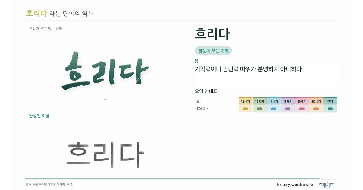 흐리다 대표 이미지