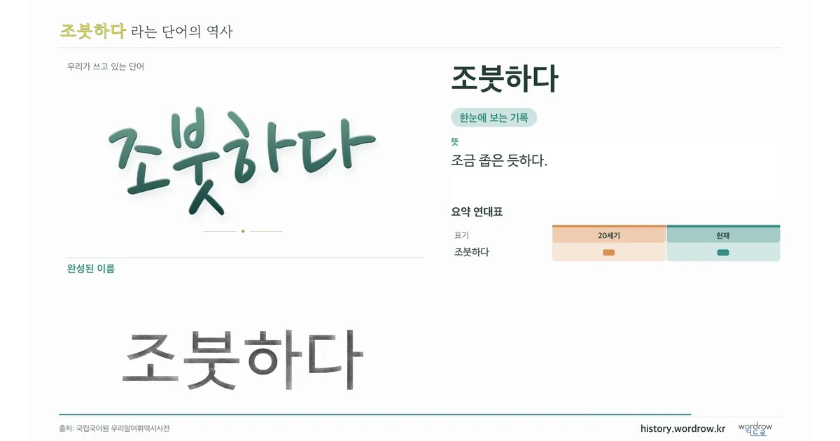 조붓하다 대표 이미지