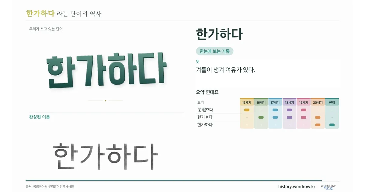 한가하다 대표 이미지