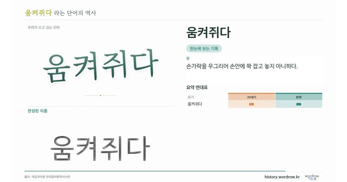 움켜쥐다 대표 이미지