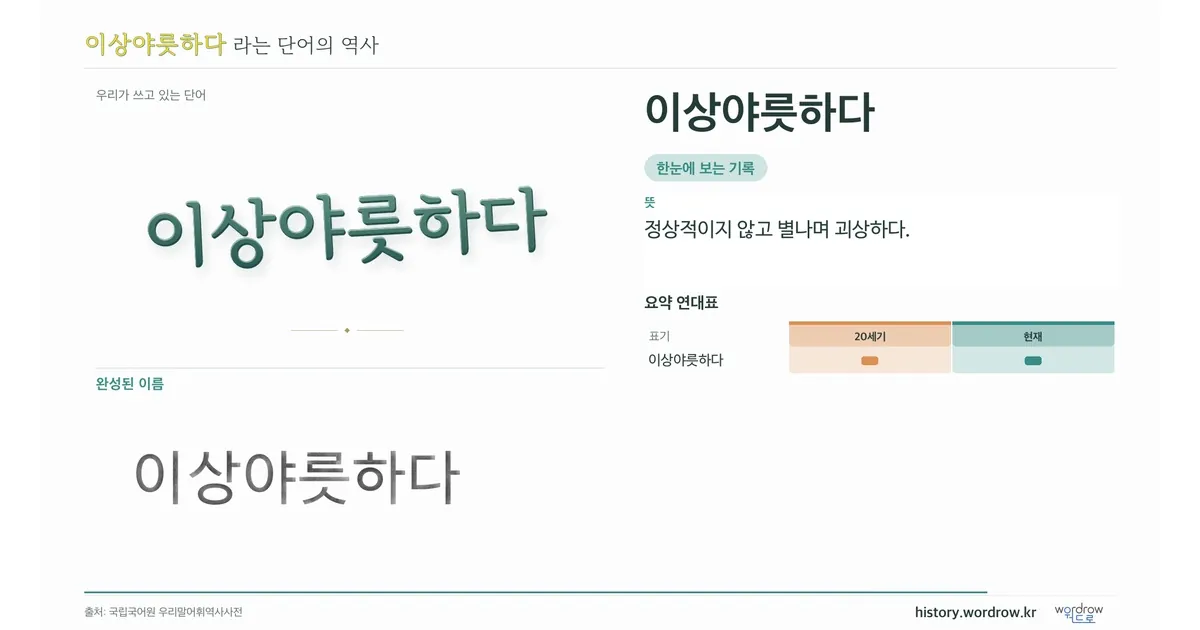 이상야릇하다 대표 이미지