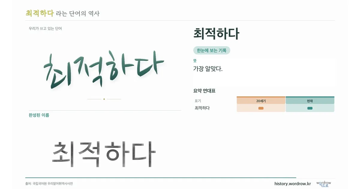 최적하다 대표 이미지