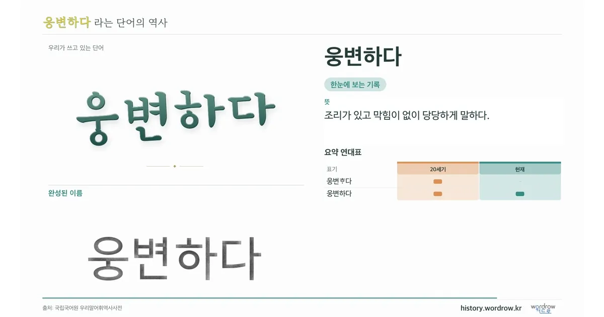 웅변하다 대표 이미지