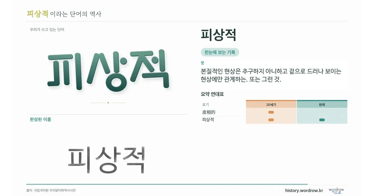 피상적 대표 이미지
