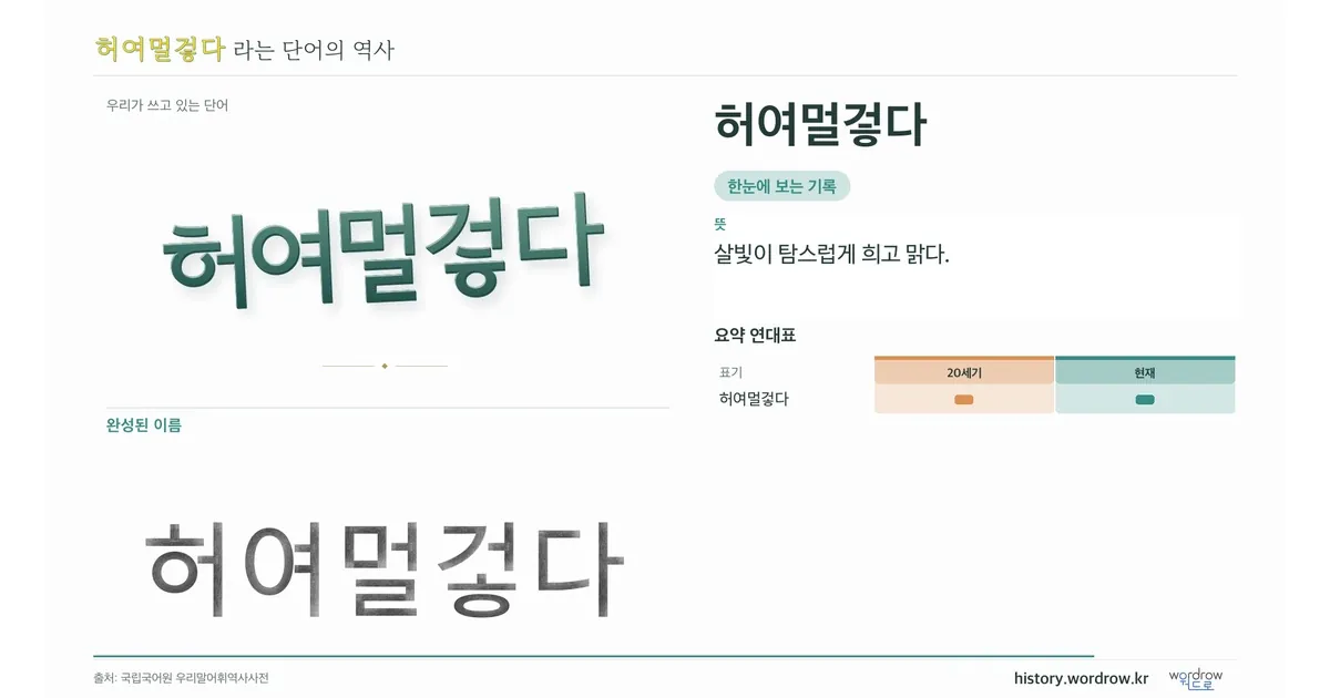 허여멀겋다 대표 이미지